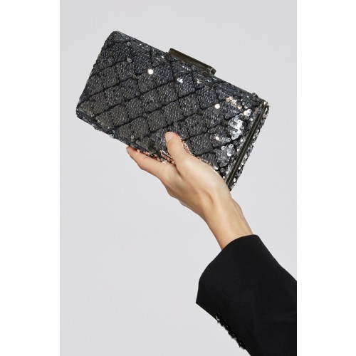 Noleggio Abbigliamento Firmato - Clutch argento e nera - E.M. - Drexcode -2