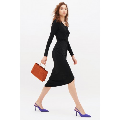 Noleggio Abbigliamento Firmato - Tubino nero asimmetrico - Halston - Drexcode -4