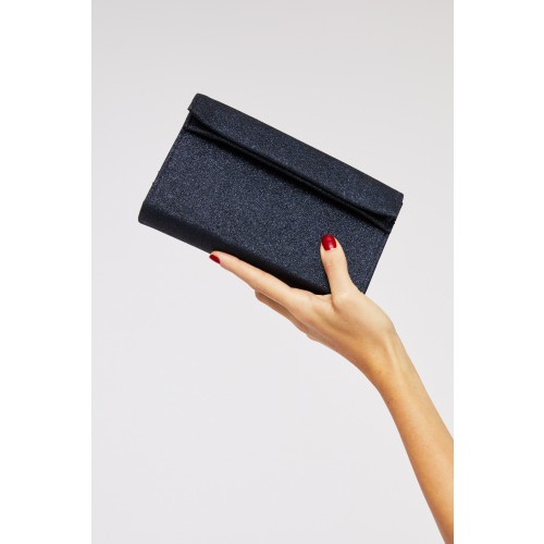 Noleggio Abbigliamento Firmato - Clutch glitter blu - Anna Cecere - Drexcode -4