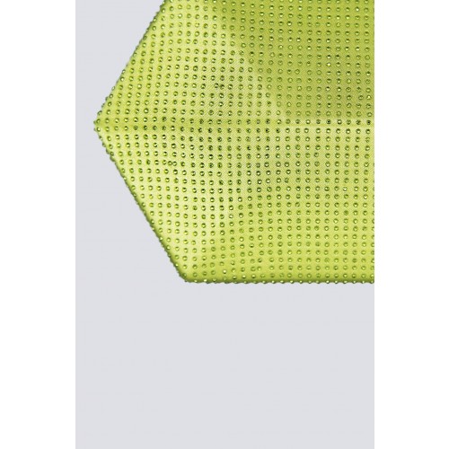 Vendita Abbigliamento Usato FIrmato - Clutch geometrica limone con strass - Anna Cecere - Drexcode -5