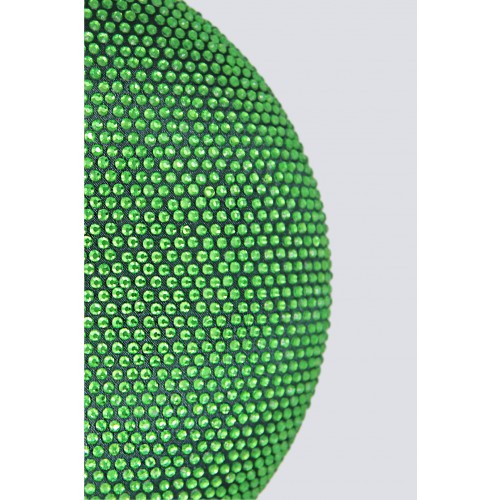 Vendita Abbigliamento Usato FIrmato - Clutch tonda verde con pietre - Anna Cecere - Drexcode -6
