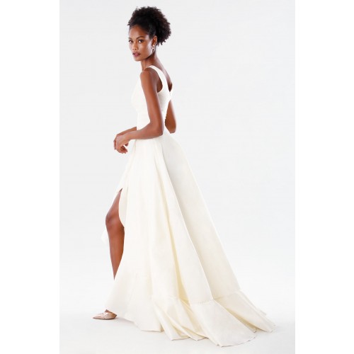 Noleggio Abbigliamento Firmato - Abito bianco in taffeta con rouches - Daphne - Drexcode -5