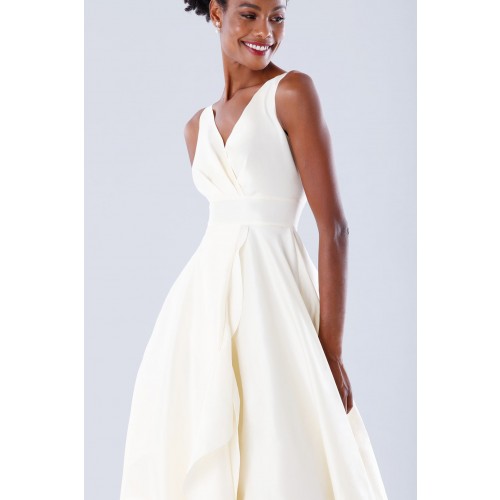 Noleggio Abbigliamento Firmato - Abito bianco in taffeta con rouches - Daphne - Drexcode -4