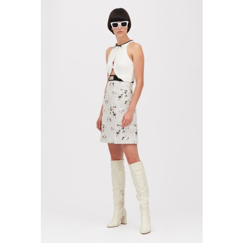 Noleggio Abbigliamento Firmato - Abito in crepe e jacquard con cintura metallica - Giambattista Valli - Drexcode -8