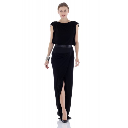 Noleggio Abbigliamento Firmato - Abito lungo con inserto in pelle - Vionnet - Drexcode -1