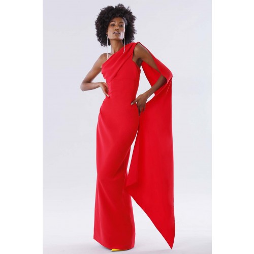 Vendita Abbigliamento Usato FIrmato - Abito rosso monospalla con drappeggio - Tot-Hom - Drexcode -1